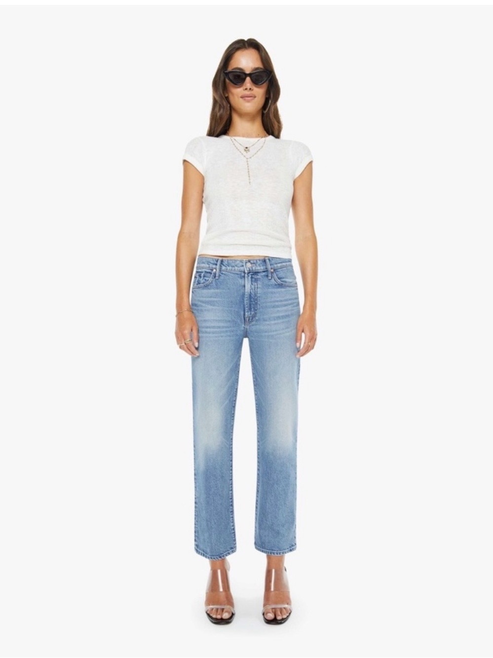 MOTHER The Kick It Ankle Jeans in Birds Gone Wild